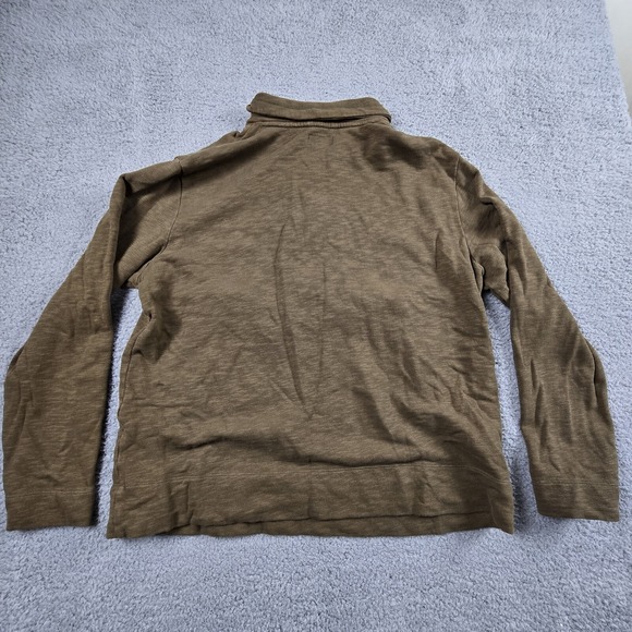 LL Bean Signature Pullover 1/2 Zip Mens Large Slim Fit Front Zip Pocket - Picture 9 of 10